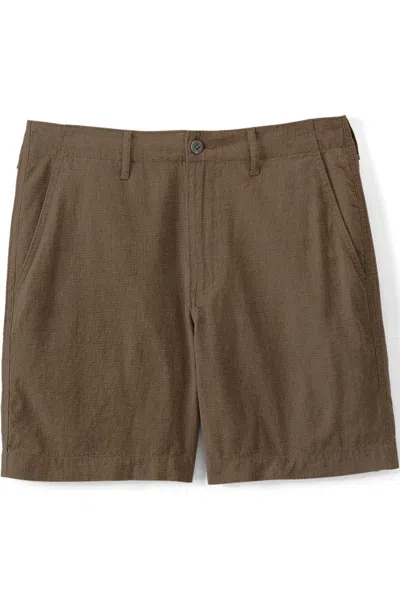 Lands' End Men's 7" Classic Fit Linen Cotton Short In Brown