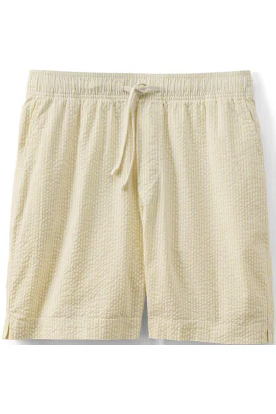 Lands' End Men's 7" Classic Fit Seersucker Deck Short In Yellow