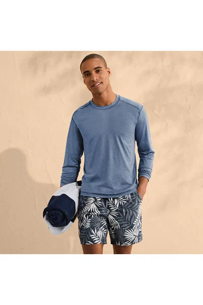 Lands' End Men's 7 Inch Volley Hydroliner Swim Trunks In Blue