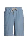 Lands' End 9" Pull On Deck Shorts In Blue