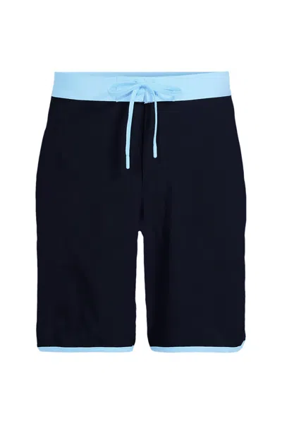 Lands' End Men's 9" Quick Dry Unlined Boardshorts In Blue
