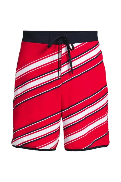 Lands' End Men's 9" Quick Dry Unlined Boardshorts In Red