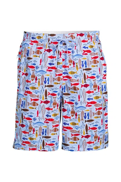 Lands' End Men's 9" Volley Hydroliner Swim Trunks In Blue