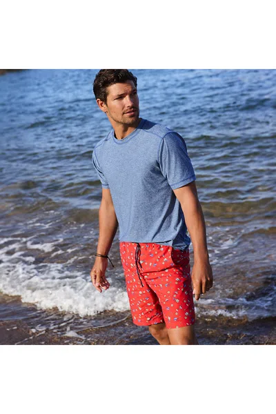 Lands' End Men's 9" Volley Swim Trunks In Orange