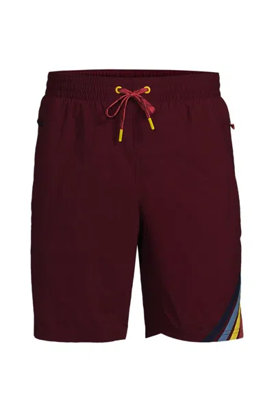 Lands' End Men's 9" Volley Swim Trunks In Purple