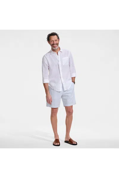 Lands' End Men's Big 7" Classic Fit Seersucker Deck Short In Blue