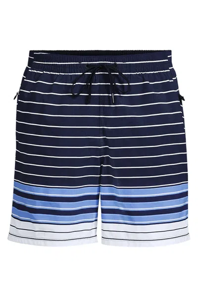 Lands' End Men's Big 7 Inch Volley Hydroliner Swim Trunks In Multi