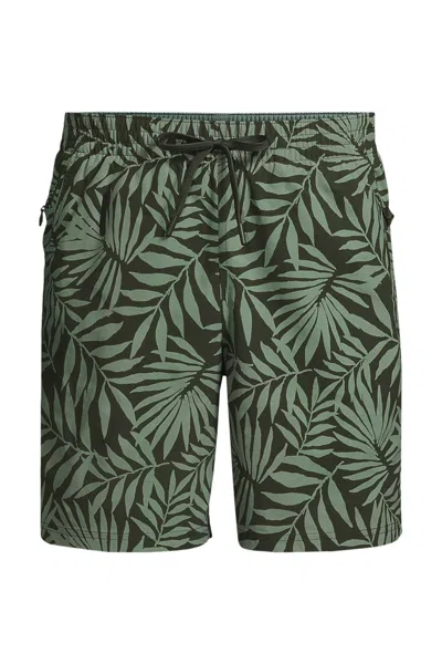 Lands' End Men's Big 7 Inch Volley Hydroliner Swim Trunks In Green