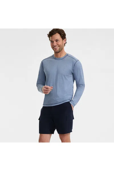 Lands' End Men's Big 7" Quick Dry Cargo Swim Short In Blue