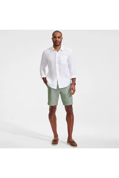 Lands' End Men's Big 9" Classic Fit Linen Blend Deck Short In Multi