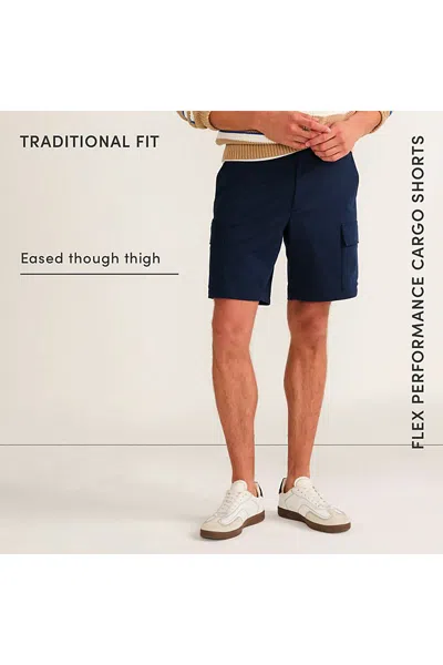 Lands' End Men's Big 9 Inch Flex Performance Cargo Short In Blue