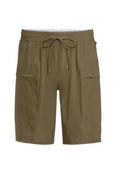 Lands' End Men's Big 9 Inch Packable Cargo Swim Shorts In Gray