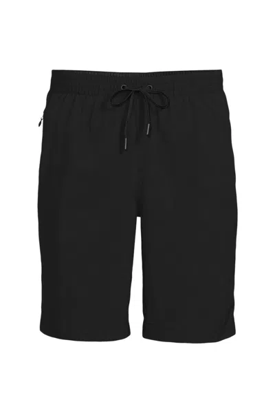 Lands' End Men's Big 9" Volley Hydroliner Swim Trunks In Black