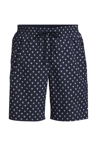 Lands' End Men's Big 9" Volley Hydroliner Swim Trunks In Blue