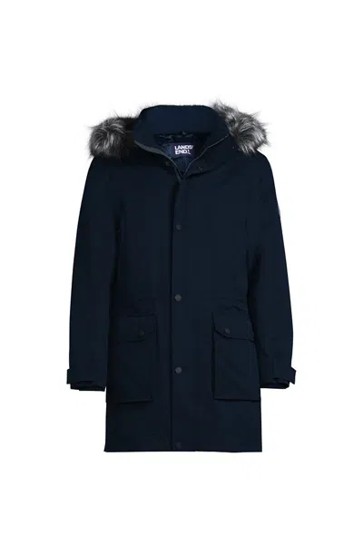 Lands' End Men's Big And Tall Expedition Waterproof Down Parka In Blue