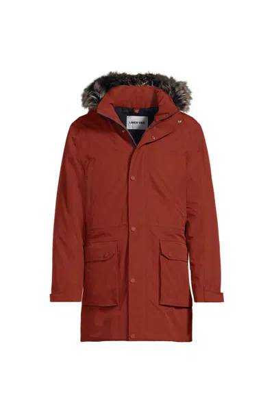 Lands' End Men's Big And Tall Expedition Waterproof Down Parka In Brown