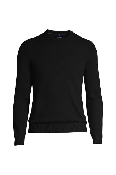 Lands' End Men's Big And Tall Fine Gauge Cashmere Sweater In Black