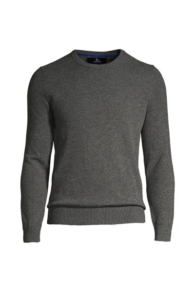 Lands' End Men's Big And Tall Fine Gauge Cashmere Sweater In Gray