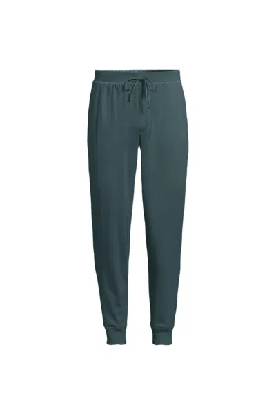Lands' End Men's Big And Tall Knit Jersey Sleep Jogger In Green