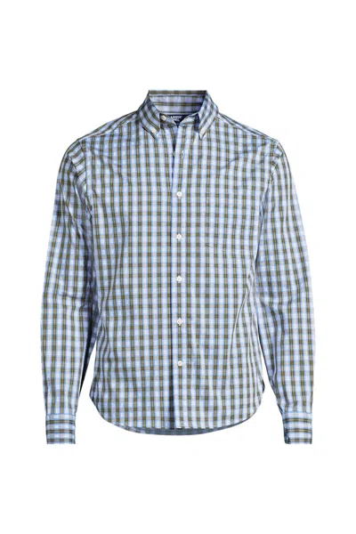 Lands' End Men's Big And Tall Long Sleeve Travel Kit Shirt In Multi