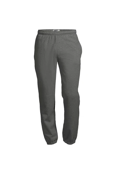Lands' End Men's Big And Tall Serious Sweats Sherpa Lined Pant In Gray