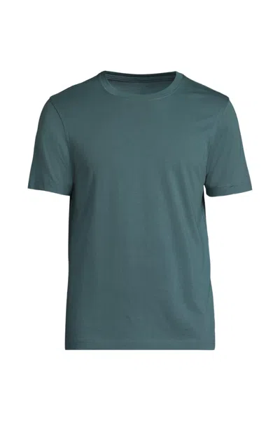 Lands' End Men's Big And Tall Short Sleeve Cotton Supima Tee In Green