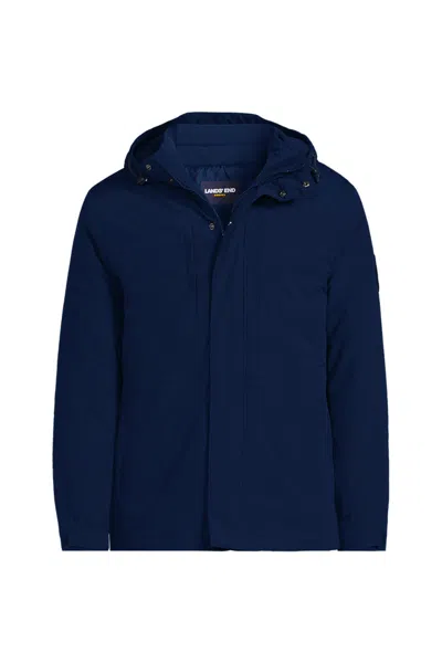 Lands' End Men's Big And Tall Squall 3 In 1 Jacket In Blue