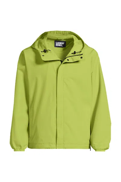 Lands' End Men's Big And Tall Squall Waterproof Packable Rain Jacket In Green
