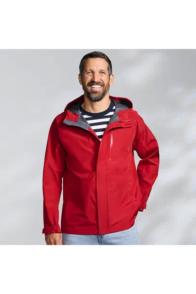 Lands' End Men's Big And Tall Squall Waterproof Packable Shell Rain Jacket In Red