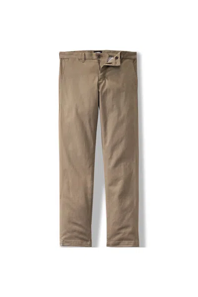 Lands' End Men's Big And Tall Straight Fit Travel Kit Chino Pants In Brown