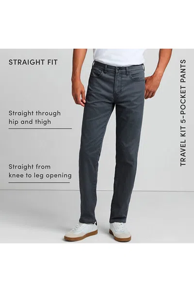 Lands' End Men's Big And Tall Travel Kit Straight Fit 5 Pocket Pant In Multi