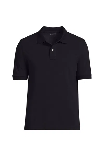 Lands' End Men's Big Banded Short Sleeve Mesh Polo In Blue