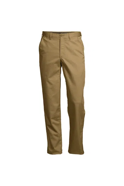Lands' End Men's Big Comfort Waist Work Pants In Brown