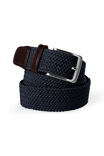 Lands' End Men's Big Elastic Braid Belt In Blue