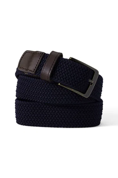 Lands' End Men's Big Elastic Braid Belt In Blue