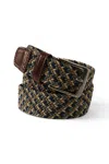 Lands' End Elastic Braid Belt In Brown