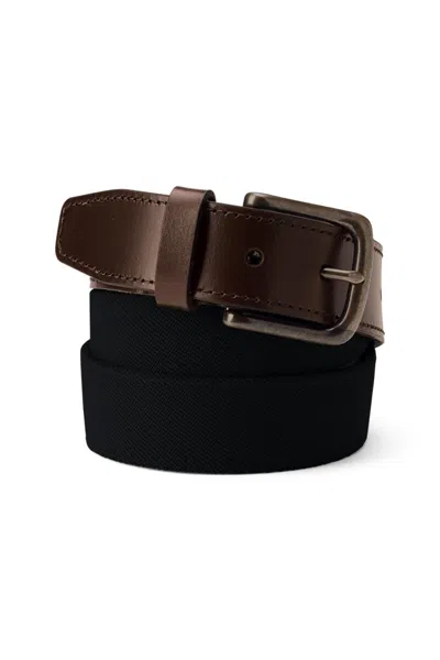 Lands' End Men's Big Elastic Surcingle Belt In Black