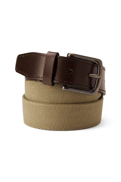 Lands' End Men's Big Elastic Surcingle Belt In Tan