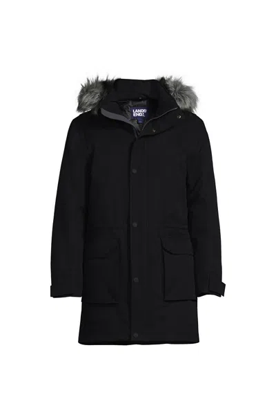 Lands' End Men's Big Expedition Waterproof Down Parka In Black