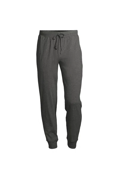 Lands' End Men's Big Knit Jersey Sleep Pajama Jogger In Gray