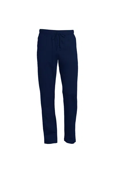 Lands' End Men's Big Knit Jersey Sleep Pants In Blue