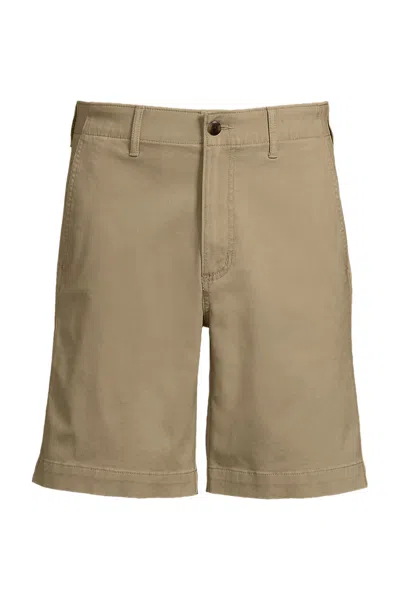 Lands' End Men's Big Knockabout 9" Comfort Waist Classic Fit Chino Short In Brown