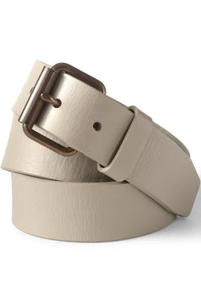 Lands' End Men's Big Leather Jean Belt In Neutral
