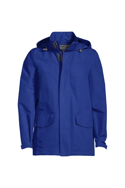 Lands' End Men's Big Outrigger Mesh Lined Jacket In Blue
