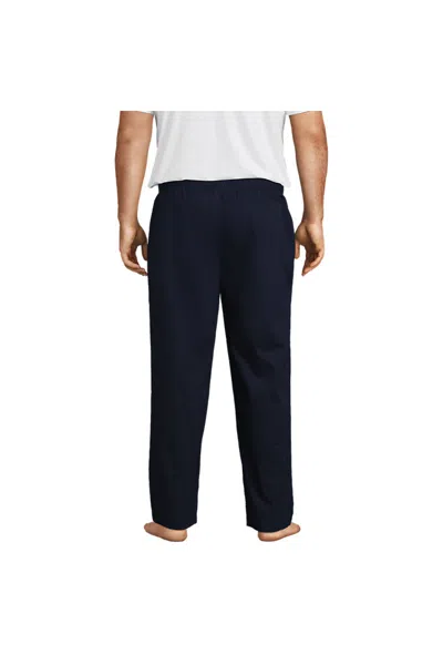 Lands' End Men's Big Poplin Pajama Pants In Blue