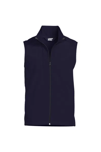 Lands' End Men's Big Soft Shell Vest In Blue