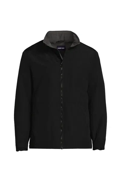 Lands' End Men's Big Sport Squall Jacket In Black