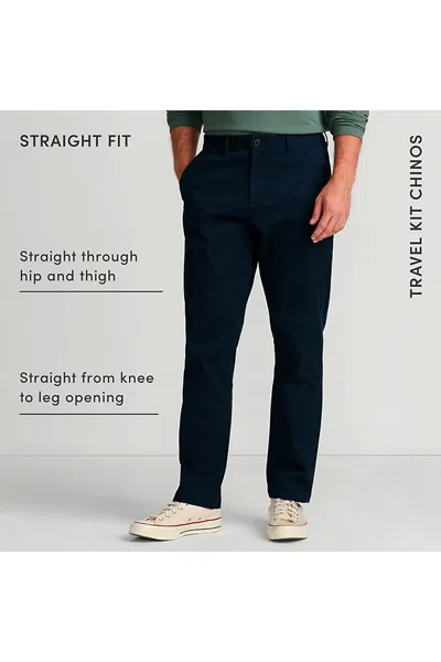 Lands' End Men's Big Straight Fit Travel Kit Chino Pants In Blue