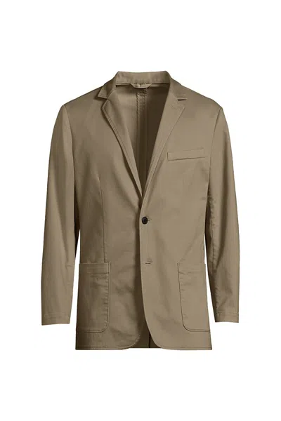 Lands' End Men's Big Travel Kit Chino Blazer In Brown