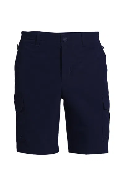 Lands' End Men's Cargo Quick Dry Shorts In Blue